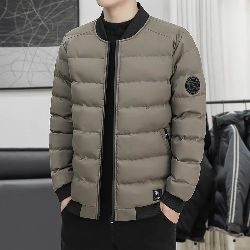 European and American Men\'s New Style Thickened Leisure Baseball Collar Outdoor Jacket Cotton-padded Jacket in Winter 2024.