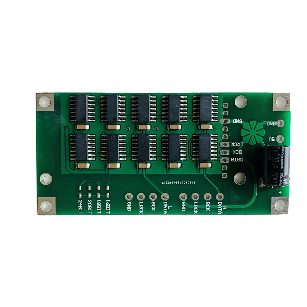 Nvarcher-Radiateur NOS, Format I2S, Décodeur, Carte Shifter, Conversion de données IIS I2S, Aligné à droite, Support XMOS AMANERO USB