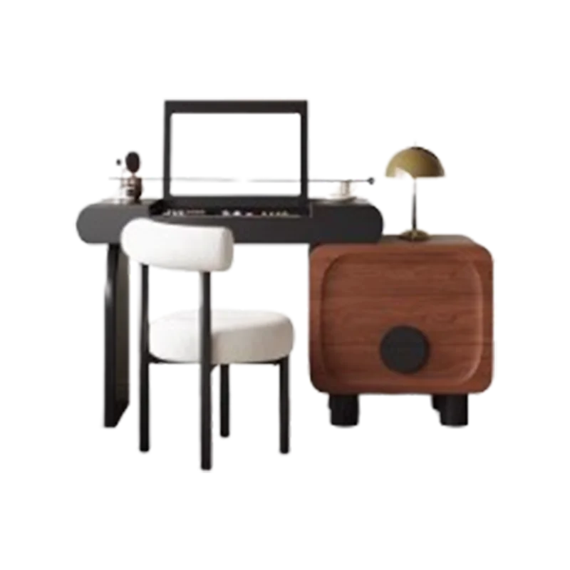 플립 북유럽 의자 세면대 테이블 검정색 작은 접이식 거울 소녀 서랍 드레서 캐비닛 의자 독특한 Coiffeuse 가구