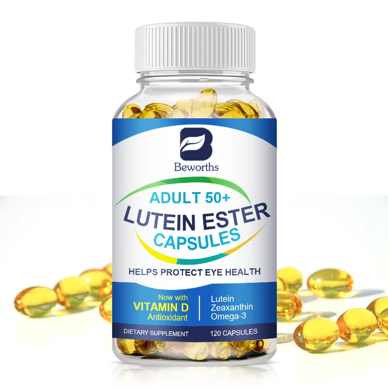 BEWORTHS Lutein Capsules with  Zinc, Vitamins C, E,Omega 3 & Zeaxanthin Helps Protect Eye Health Reduce Eye Strain Non-GMO