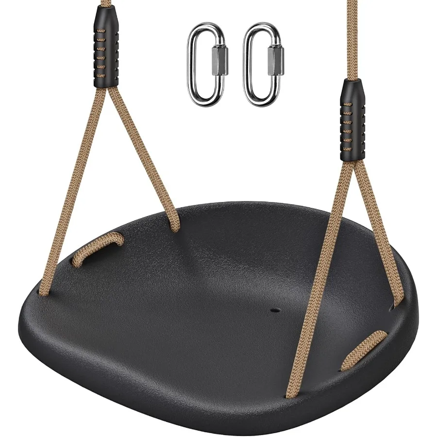 

Heavy Duty Swing Seat for Adults Tree Swing with Weatherproof Ropes Adjustable Black