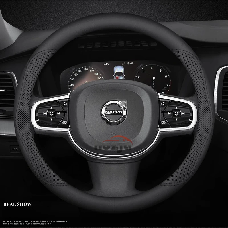 سيارة الجلود غطاء عجلة القيادة لفولفو XC90 S90 XC60 V90 V60 B4 B5 B6 T4 T5 T6 T8 D4 D5 2012 -2025 اكسسوارات السيارات