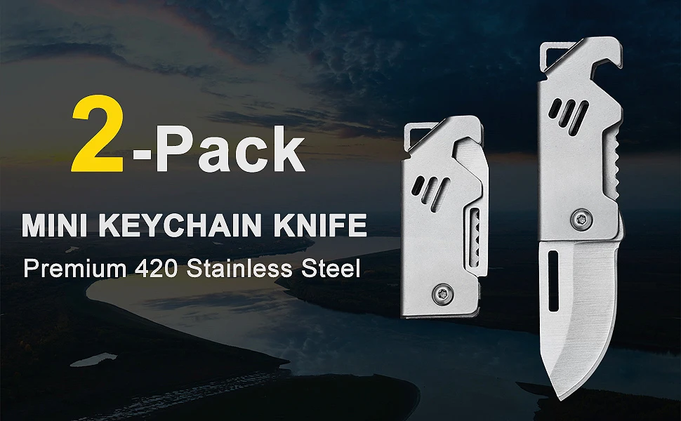 Mini Tragbares Edelstahl-Outdoor-EDC-Werkzeug Schlüsselanhänger, das perfekte Geschenk für Männer zum Öffnen von Paketen und für den täglichen Gebrauch. – Detail 2