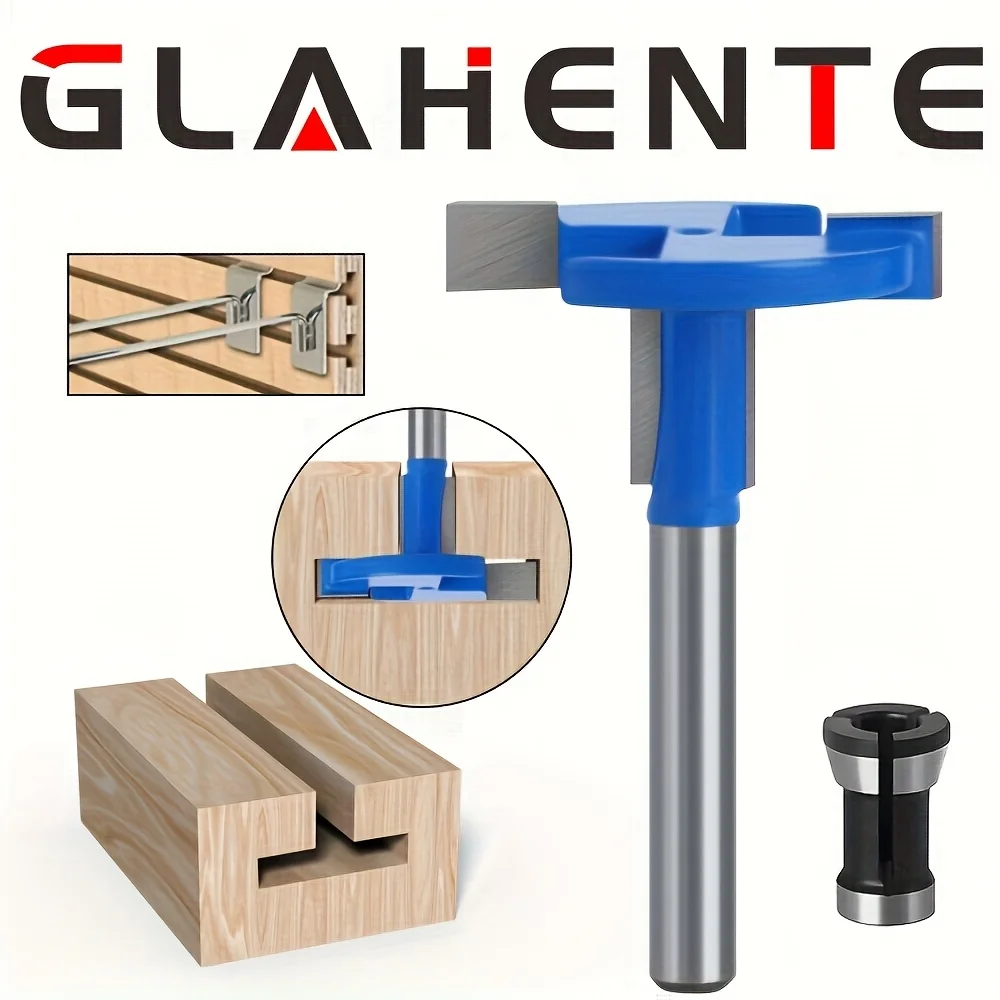 

‌ "2 шт. 1/4" фрезы с Т-образным пазом-Pro деревообрабатывающий набор для фрезерования кромок/пазов/крючков, прецизионные фрезы для ЧПУ и ручных инструментов" ‌