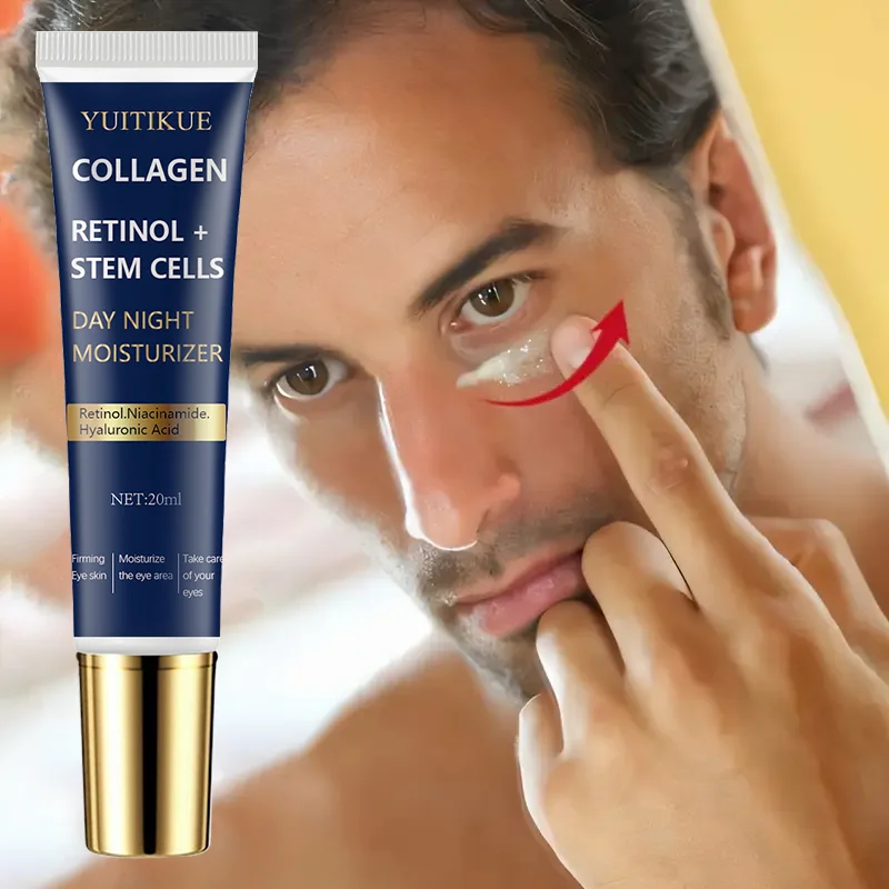 Crema de ojos con colágeno y retinol 20 ml - Hidratante día y noche, reafirma y suaviza el contorno de ojos, con células tallo y niacinamida