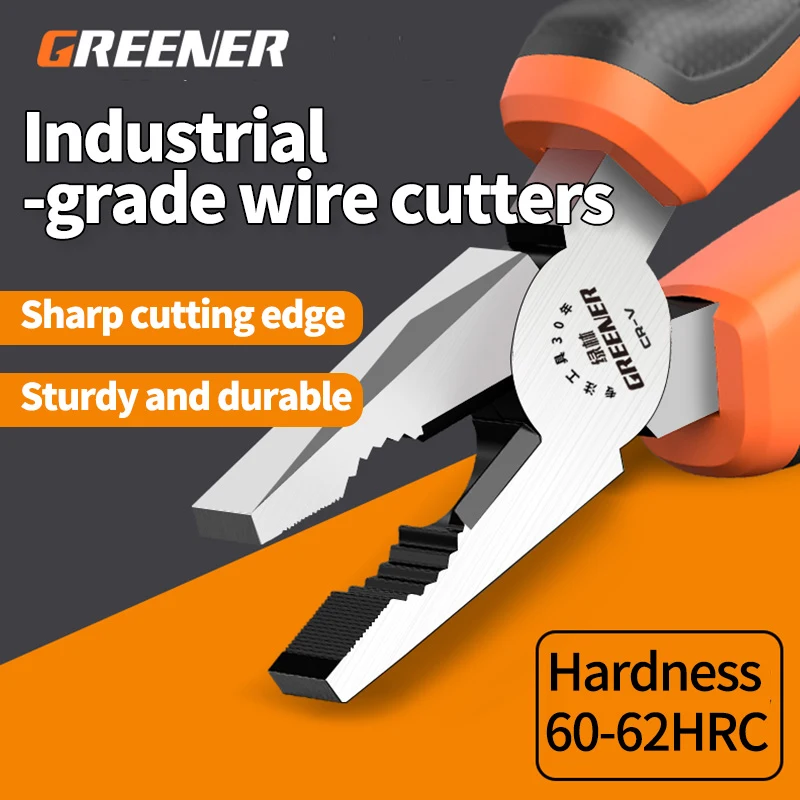 GREENER Steel Wire Pliers, Electrician Specific Diagonal Pliers, Pointed Nose Pliers, Multifunctional Hardware Manual Tools