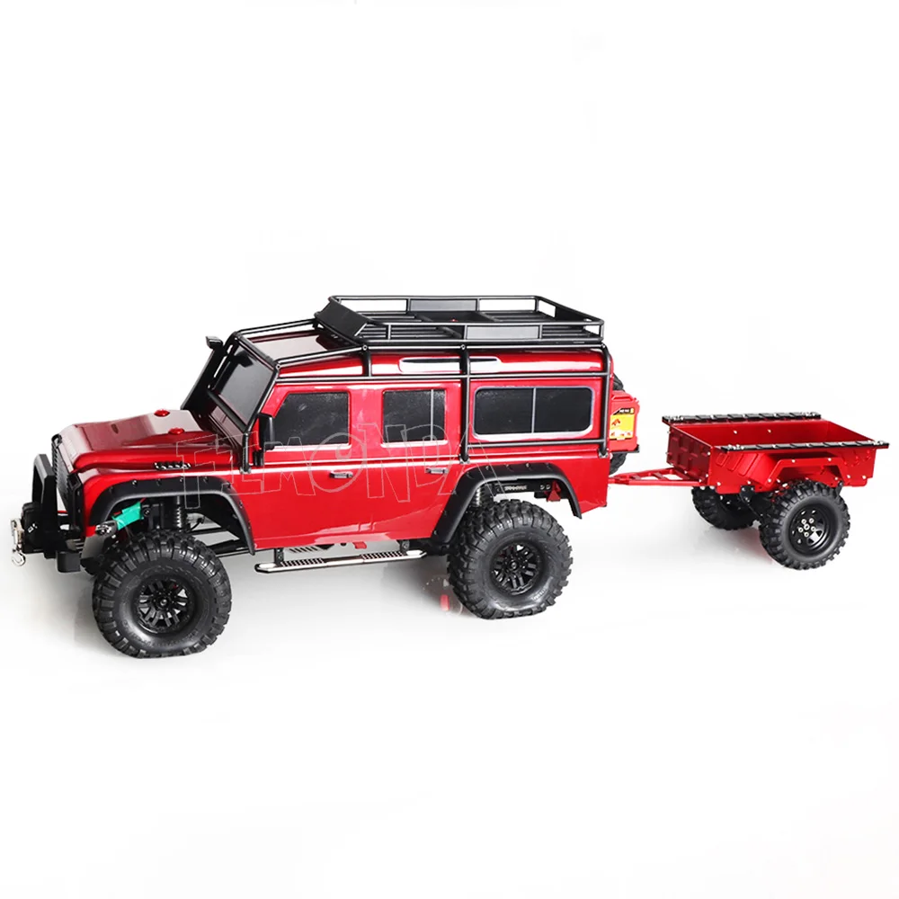 Aluminium 1/10 skala narzędzie przyczepy dla RC Rock Cralwer osiowe SCX10 Wrangler TRX4 obrońca MST CFX LC80 CC01 D90 TF2 Gmade GS02