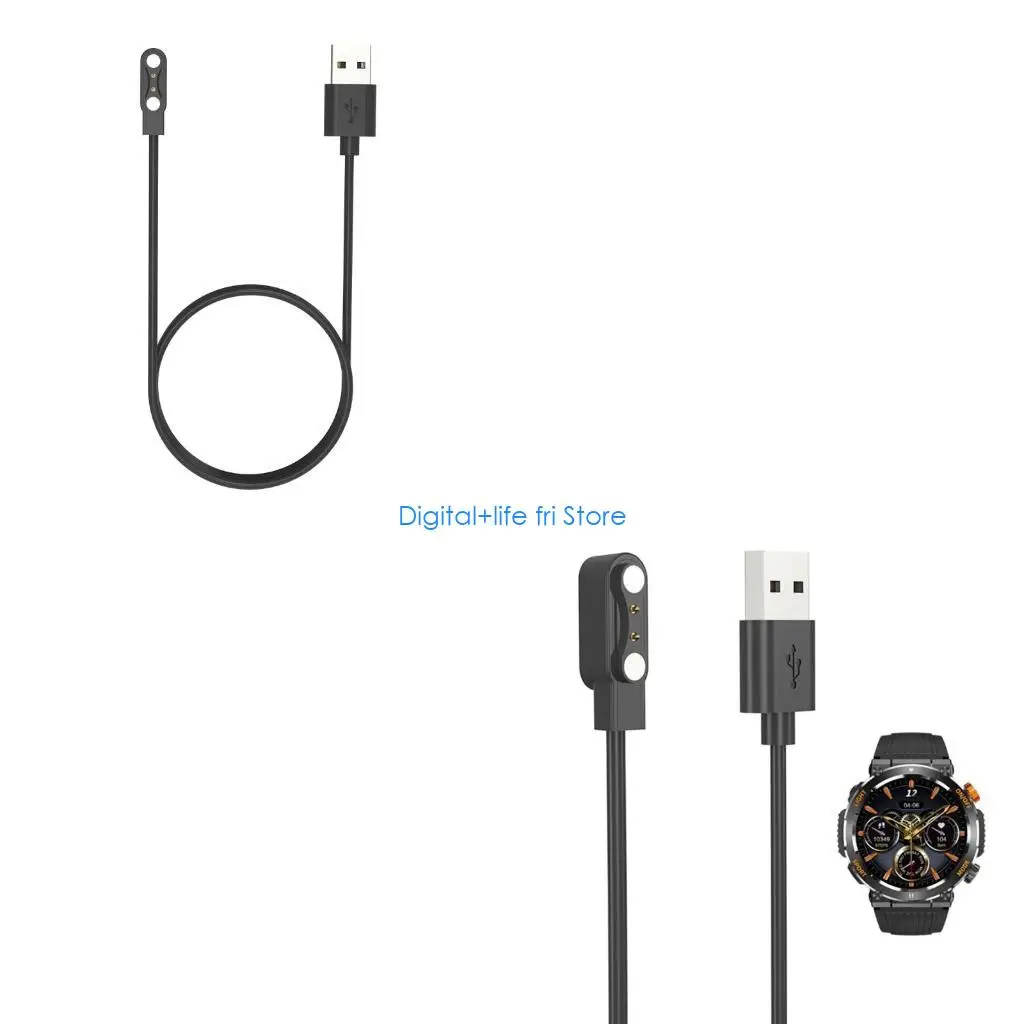E06D Charges Cable for COLMI V68 Charging CordDock Stand Cable Smartwatches 60/100cm Length Charges