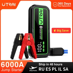 UTRAI Car Jump Starter Power Bank 6000A 20000mAh Starting Device Auto Emergency Battery Booster Jump Starter Car Battery Starter