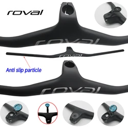 Mountain bike carbon handlebar full carbon fibre bicycle handlebar integrated carbon MTB bar -17 degrees angle bike frame stem