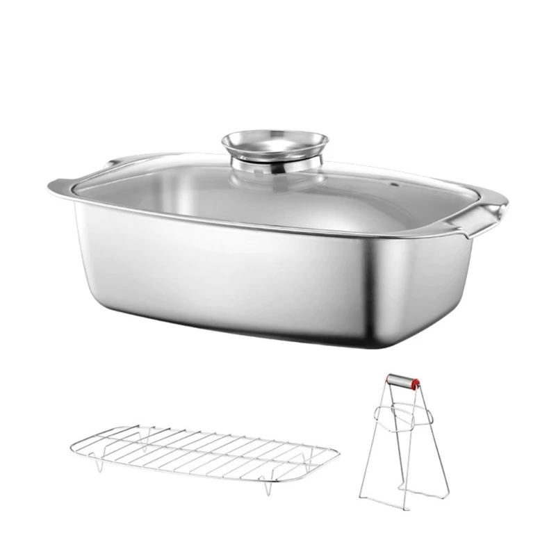 Stainless Steels Fishes Steamers Pastas Pots Stockpot for Steaming Fishes, Boiling Soup