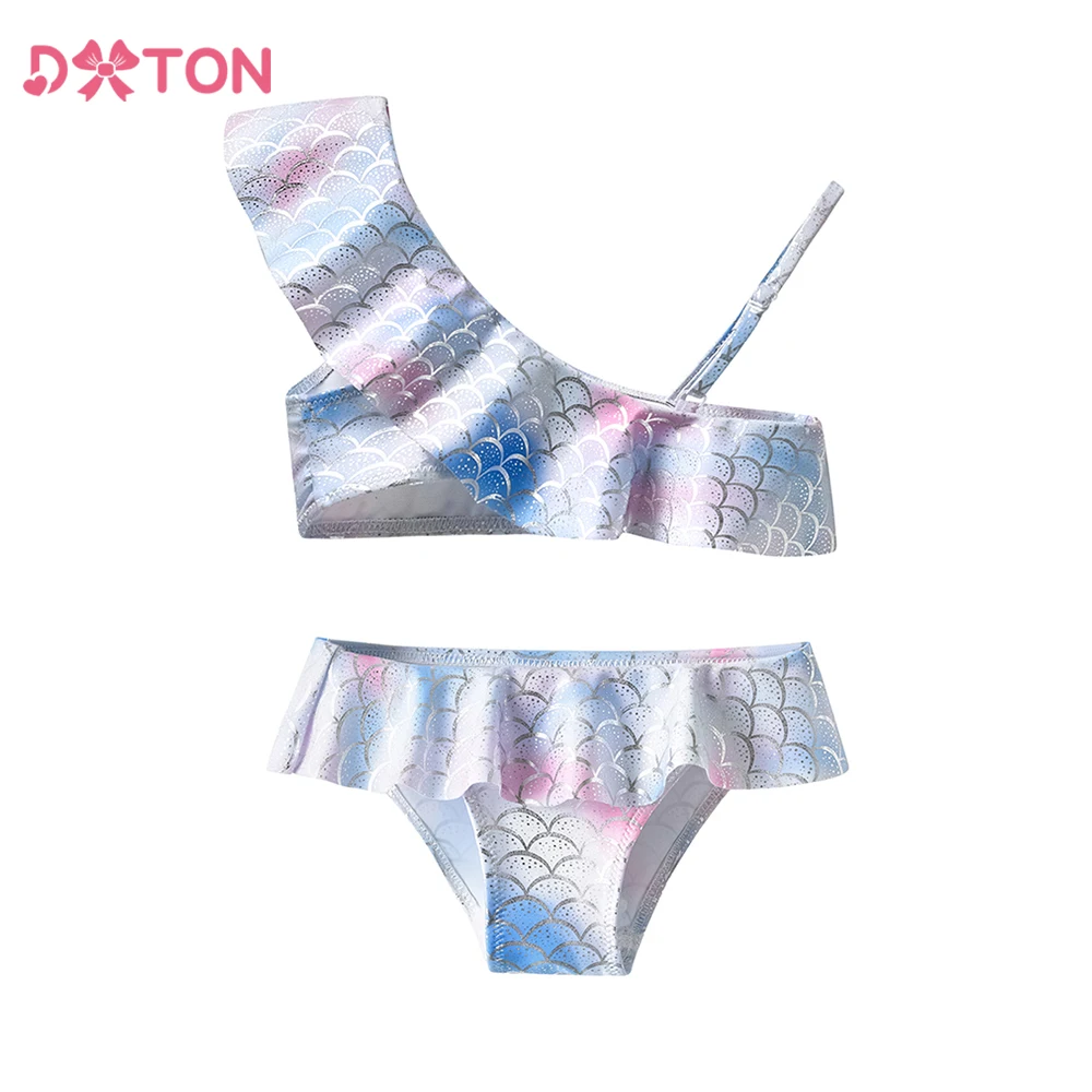 

DXTON комплект из 2 предметов, купальник для девочек, одежда для плавания на подтяжках, купальник русалки, купальные костюмы, летние каникулы, детский пляжный наряд