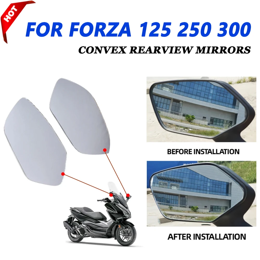 For HONDA Forza 125 250 NSS Forza125 Forza250 Accessories Rearview Mirror Convex Mirror Increase View Vision Lens Side Mirrors