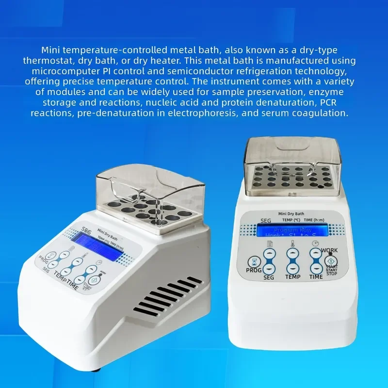 for Qiwei Thermostatic Metal Bath Mini Dry Thermostat Heating Refrigeration Air Cooling Laboratory Milk Incubator