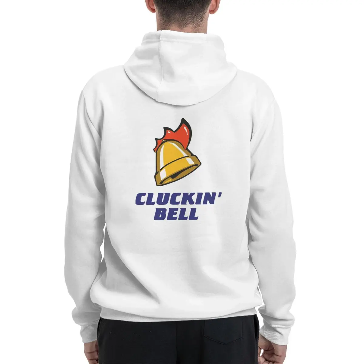 بلوفر Cluckin Bell GTA San Andreas بغطاء للرأس Harajuku بلوفر للخريف والشتاء للرجال والنساء بأكمام طويلة #3