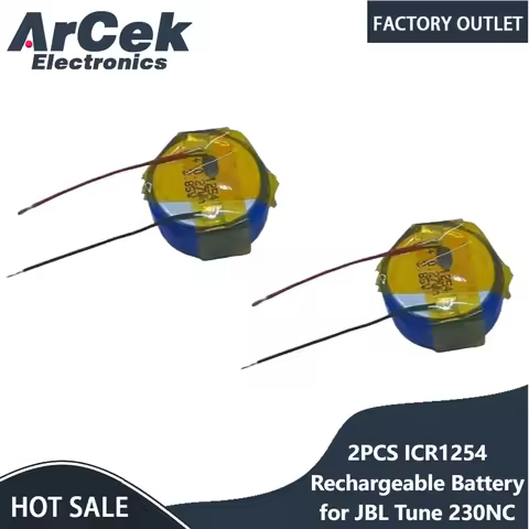 2PCS 3.85V 70mAh ICR1254 Rechargeable Battery CP1254 for JBL Tune 230NC 230 NC T230NC TWS Wireless Headsets Bluetooth Headphone
