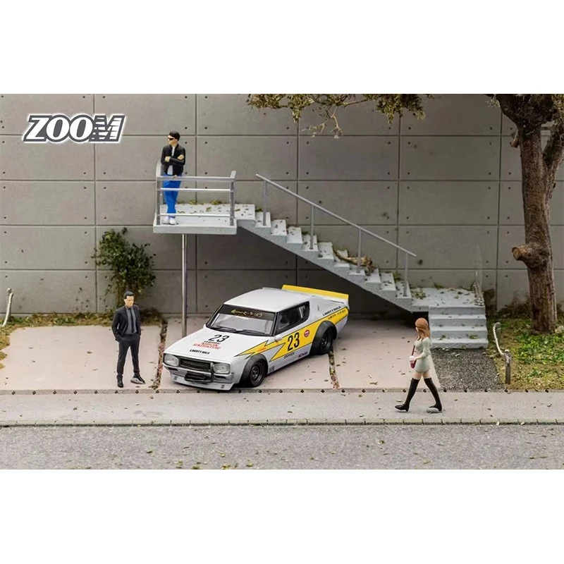 ZOOM In Stock 1:64 LBWK SKYLINE GTR KPGC110 Diecast Car Model Toys