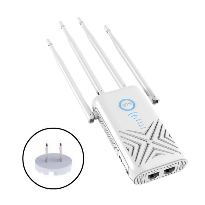 Migliora funzionamento della rete ad alte prestazioni Estensori WiFi 2.4GHZ 5GHZ 1200M Ripetitore segnale Antenna esterna