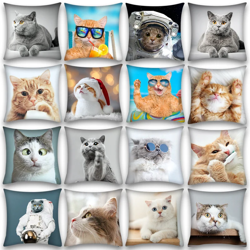 

Fedra's cute cat mats animation animation animal pad decorative sofa pillow personalized house 45x45cm feedra for noritic office