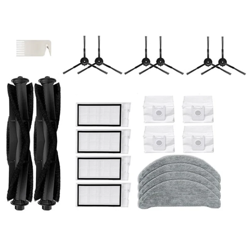【simple】cepillo-lateral-principal-para-aspiradora-filtro-hepa-lavable-pano-para-fregar-kit-de-bolsa-para-polvo-para-roidmi-eve-plus-21-piezas