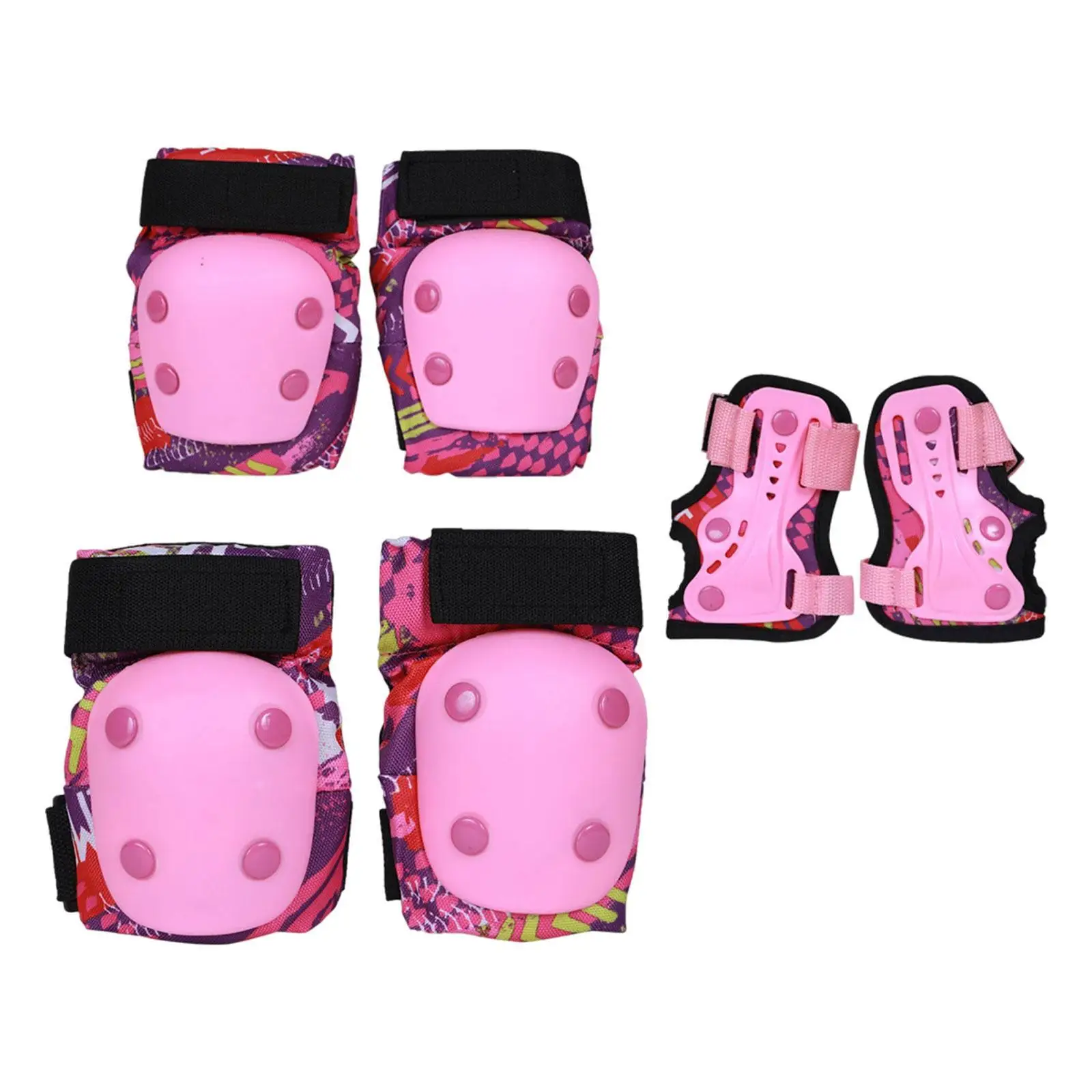 Protective Gear for Kids 6 Piece Set Knee Pads Elbow Pads Wrist Guards Lightweight Shock Resistant for Cycling