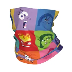 Custom Inside Out Animes Bandana Neck Gaiter UV Protection Face Scarf Cover Men Women Headwear Tube Balaclava