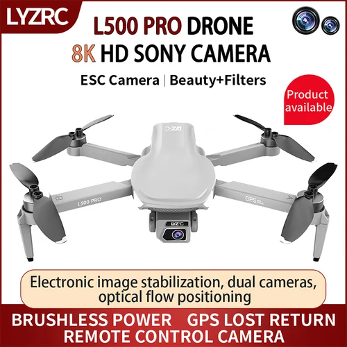 L500 프로 8K 전문 HD 듀얼 카메라 5G GPS 드론, 와이파이 사진, 브러시리스 접이식 쿼드콥터, RC 거리 1.2km 드론 장난감