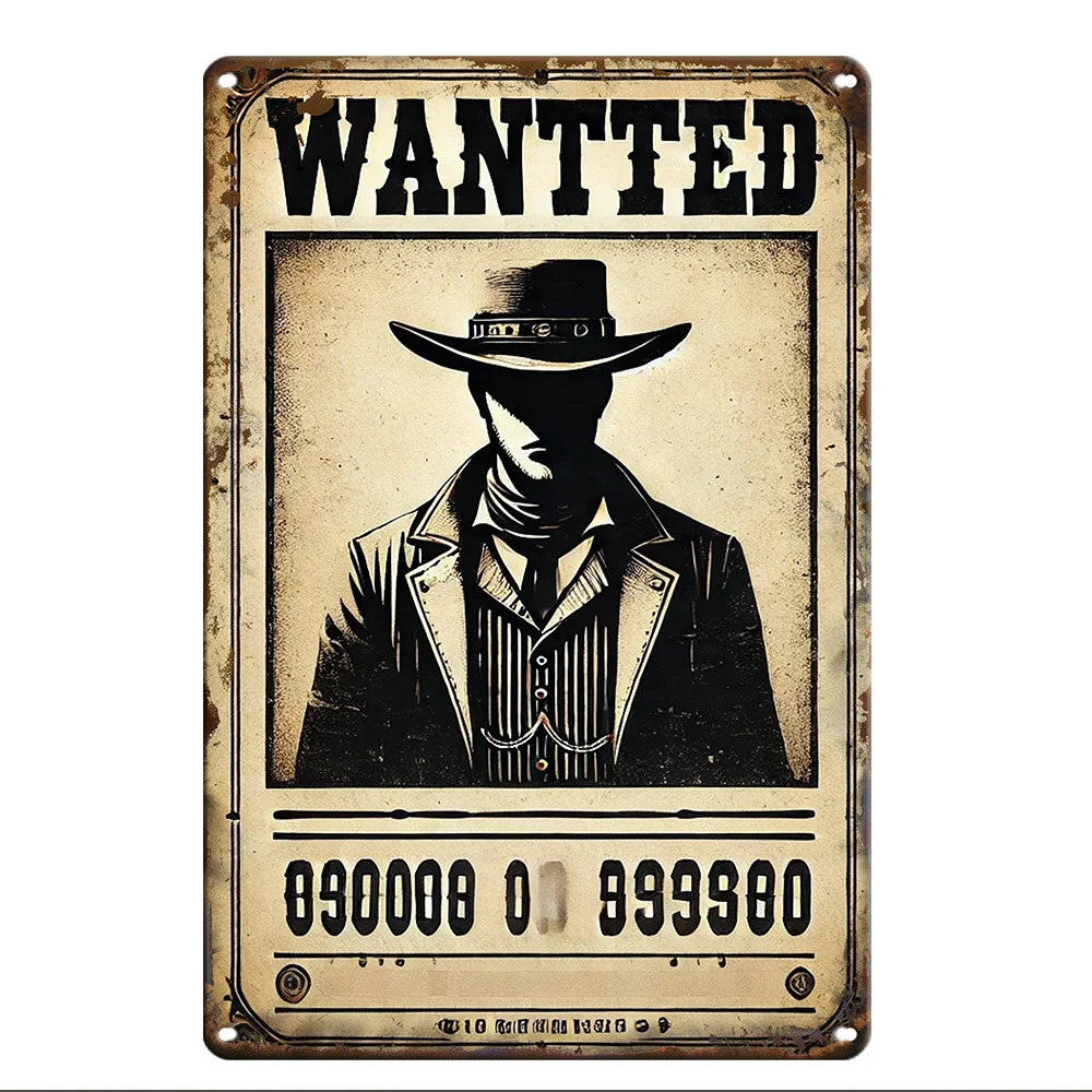Reward Poster Antique Metal Tin Sign, Home Decor Tin Painting, Fun Wall Art Suitable for Family, Restaurant, Ba