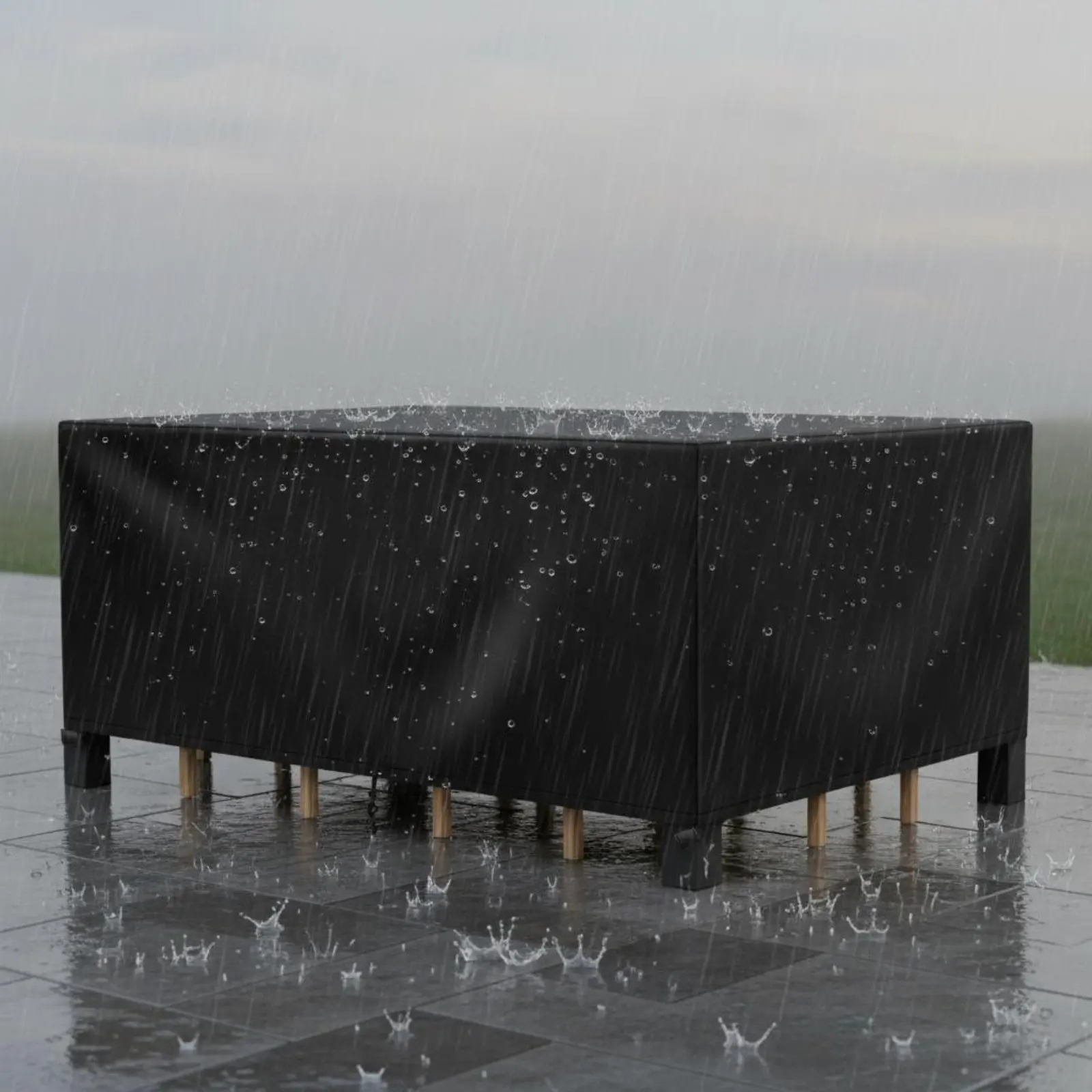 Outdoor Furniture Cover Dustproof Waterproof Garden Furniture Cover Adjustable Fit for Backyard