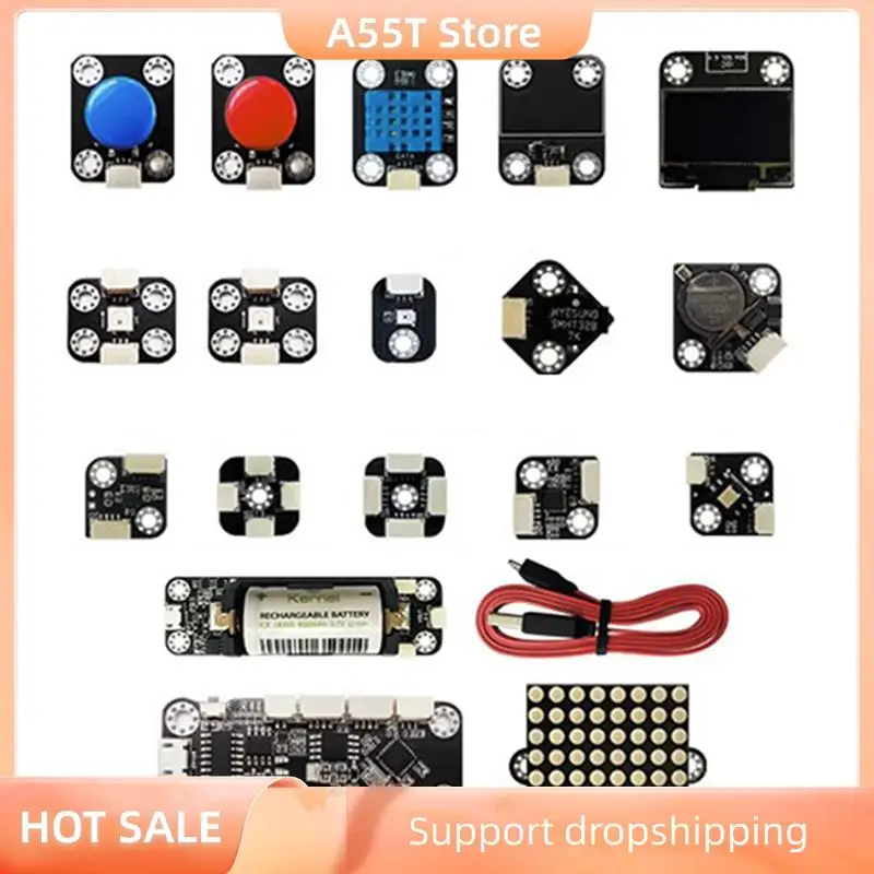 A55T ESP8266 Wifi Module Python Development Board Lot Starter Kit متوافق مع برمجة Arduino/Raspberry Pi C ++ Python