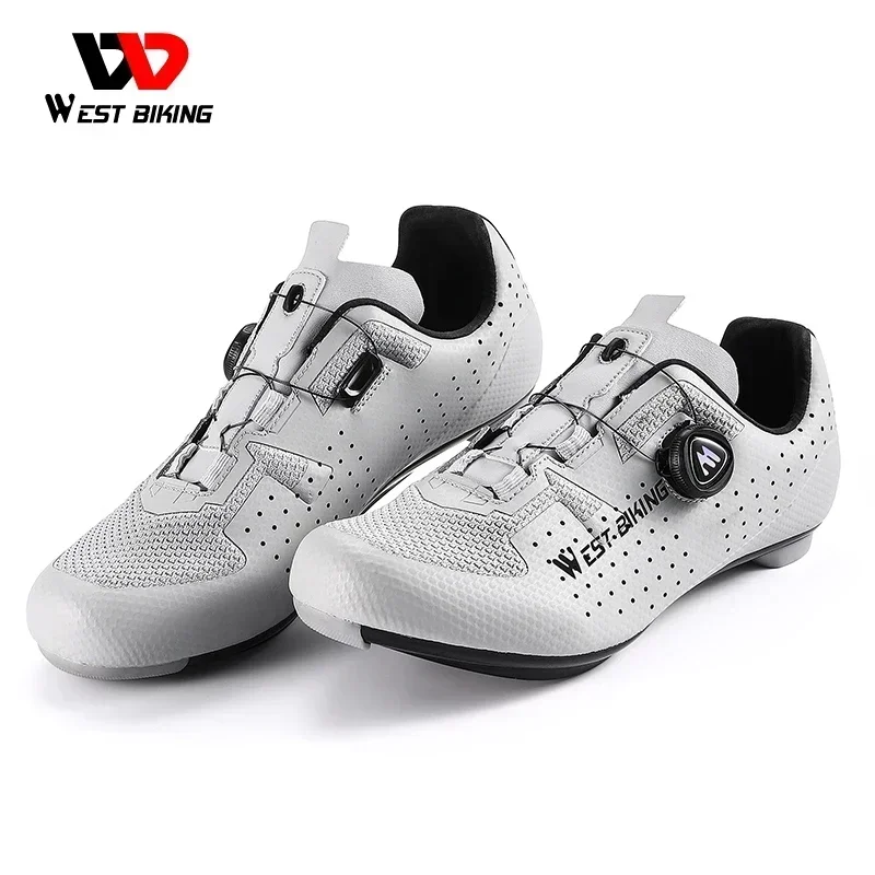 

WEST BIKING MTB Cleat Shoes Road Bike SPD Sneaker Shoes Racing Triathlon Selflocking Non-slip Clip Cycling Shoes Size 39-44