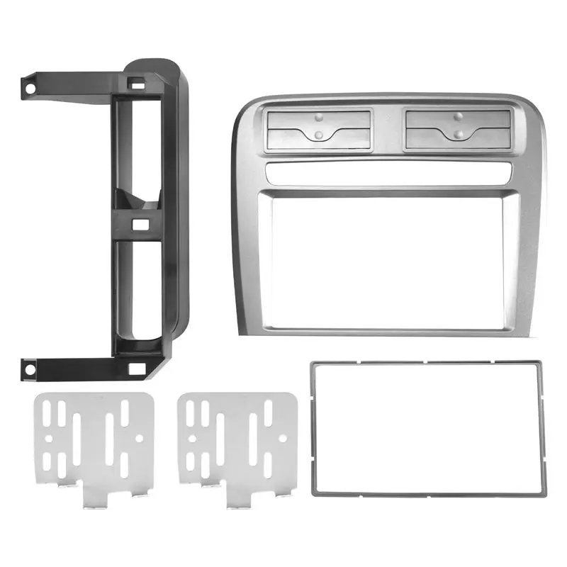 2 Din Car Radio Fascia Fit For Fiat Grand Punto 2005-2009 Left Wheel Dash Mounting Installation Trim Frame Stereo Kit