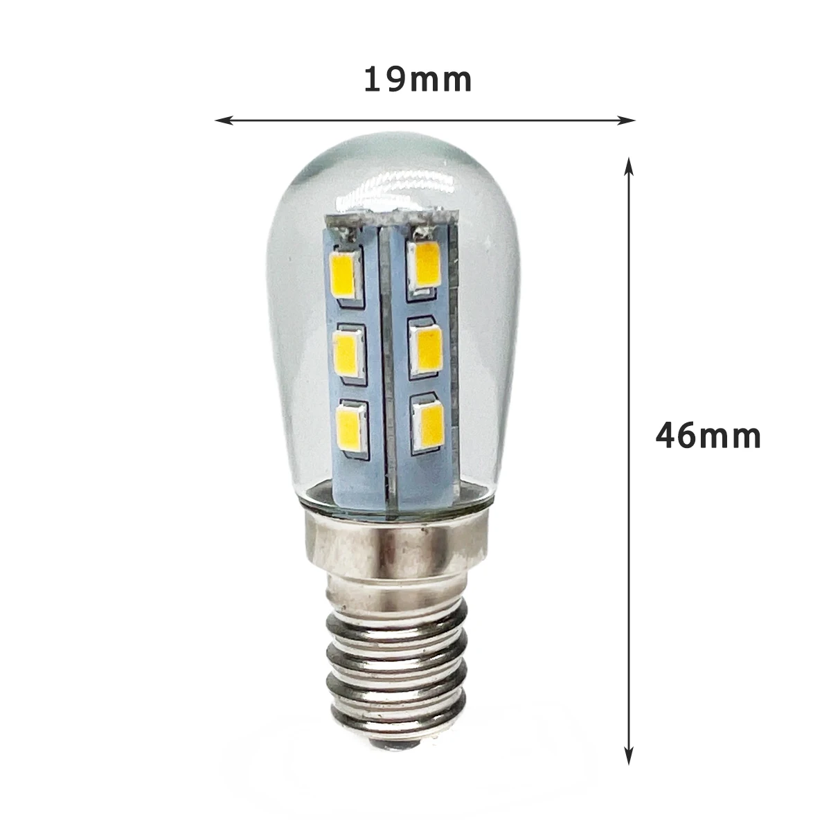 Frio e quente branco parafuso refrigerador lâmpada, lâmpada S6, lâmpada de mesa, E27, E12, 13LEDs, 2W, 2835SMD, AC 110V, 220V