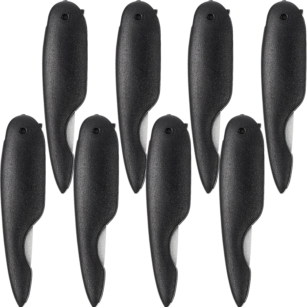 

8pcs Foldable Nail Files Double-sided Sanding for Manicure Pedicure Water Washable Durable Portable Black Color Bulk Nail Tools