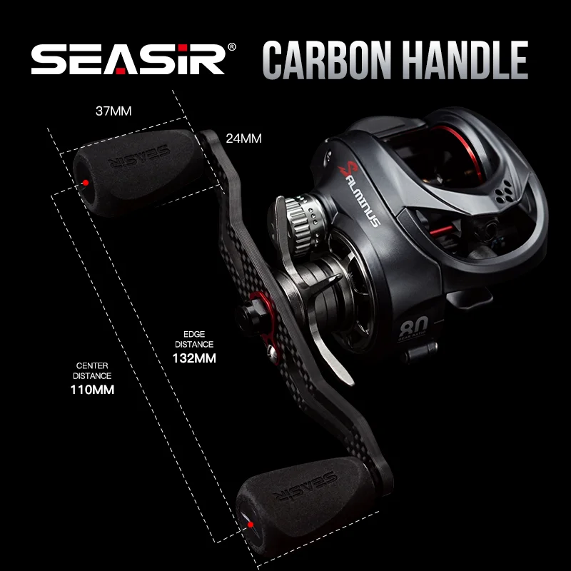 Seasir Salminus Baitcasting Reel Metal Aluminum Frame Two Spools 8.0:1 11+1BB Drag 12KG Fishing Reel