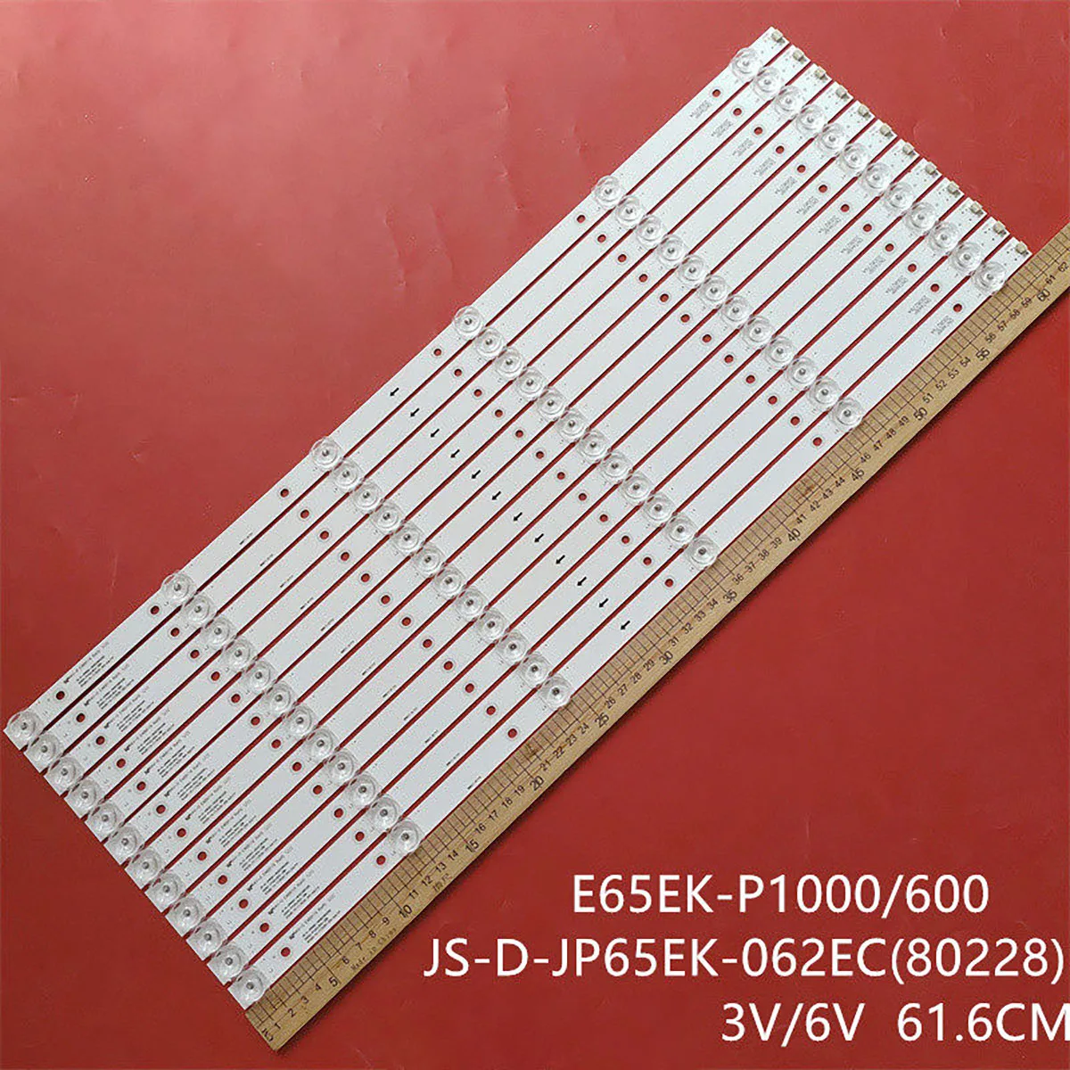 

12 unids/lote tira de retroiluminación de 65 pulgadas JS-D-JP65EK-062EC (80228) E65EK-P1000/600