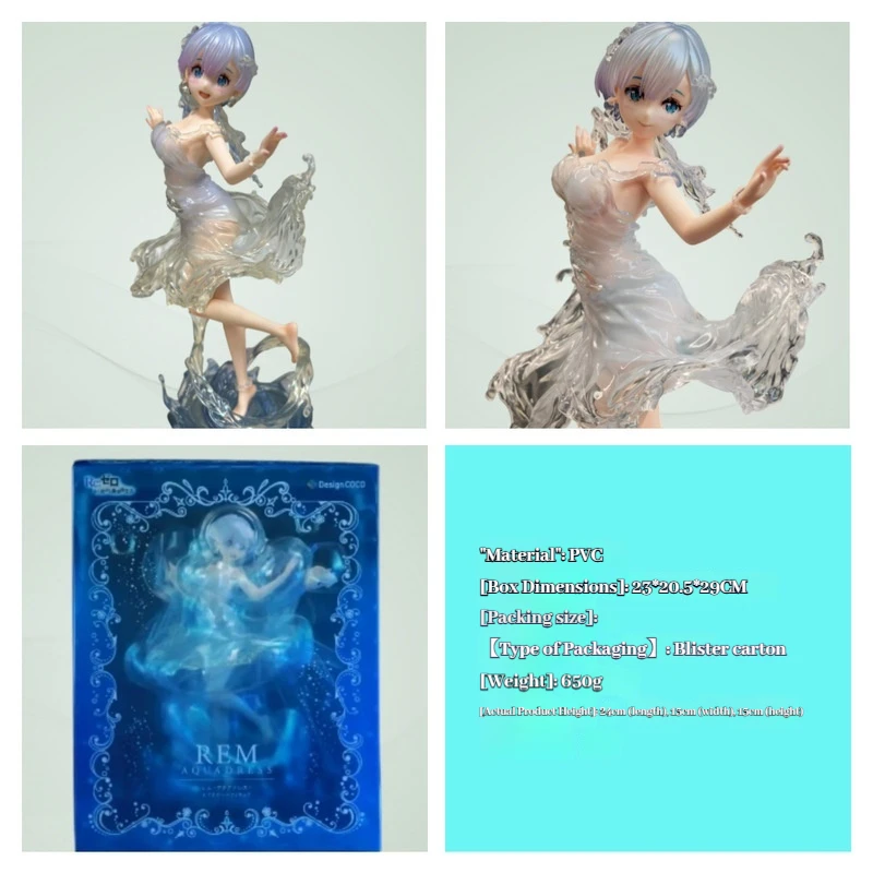 

Starting from scratch a different world figurine water gift suit Rem replacement face anime figurine model