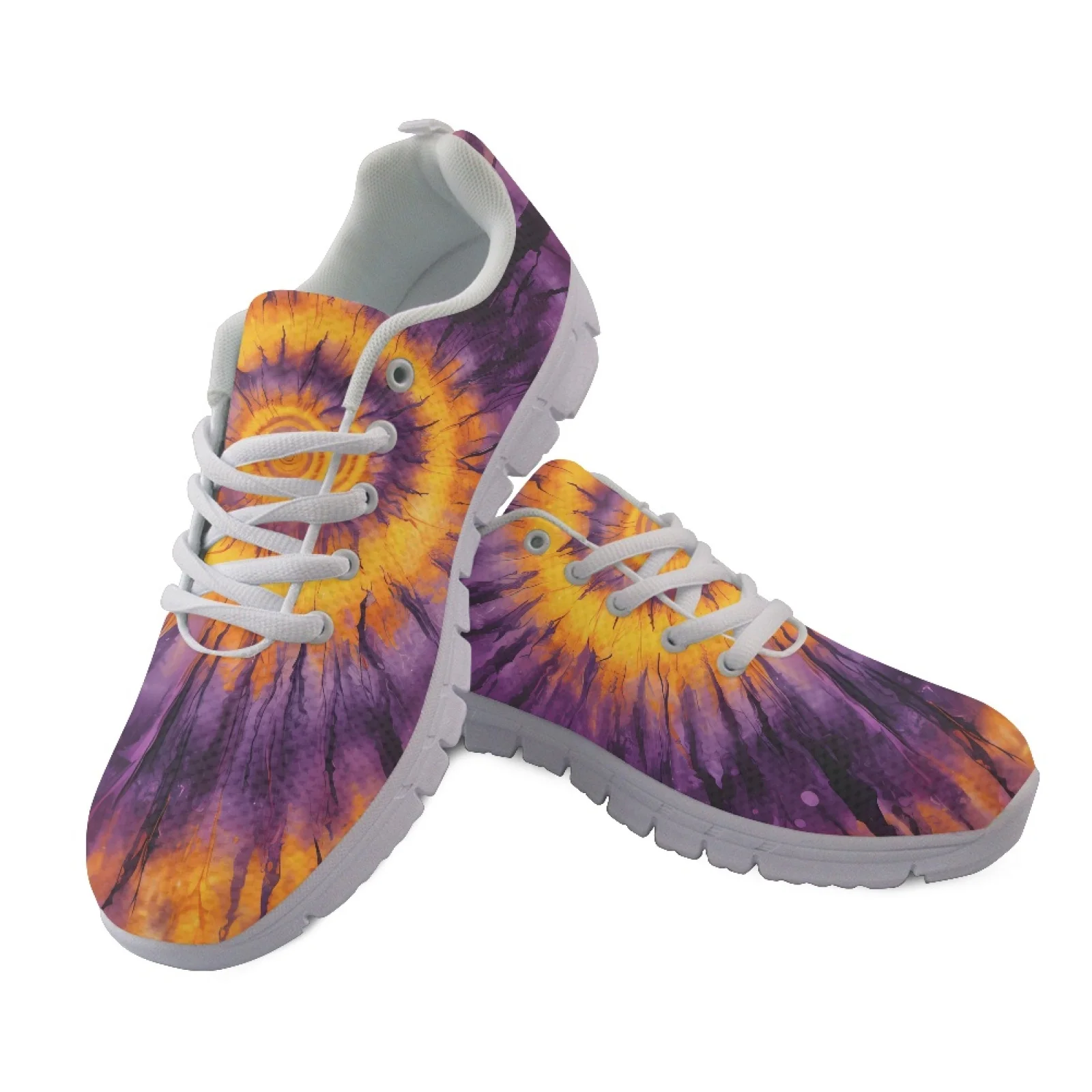 Coloranimal Tie Dye Luck New Arrival Running Shoes Women Sneakers Soft Athletic Work Shoes for Mens