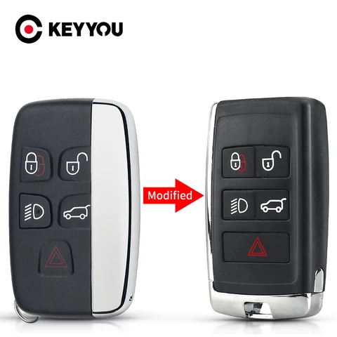 KEYYOU изменение 5 кнопки дистанционного ключа автомобиля в виде ракушки для Range Rover для JAGUAR XE XF для Ленд Ровер Дискавери 4 Rover Sport/Evoque Vogue