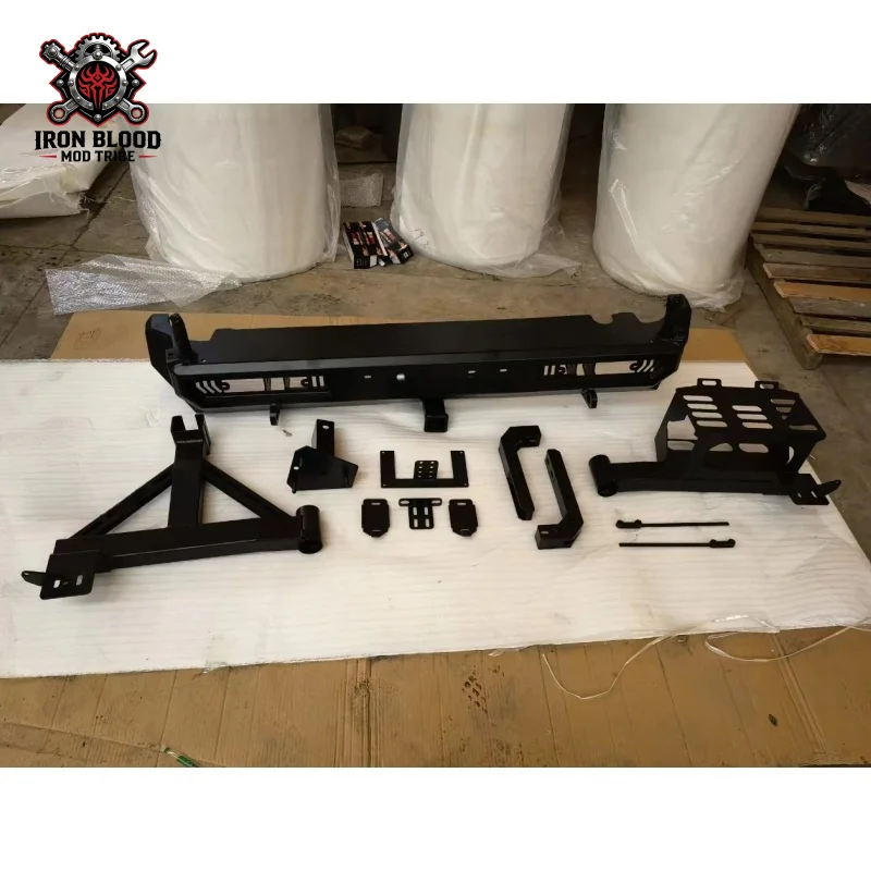 Suitable for Jimny JB64 JB74, with trailer hitch, storage basket, spare tire bracket, off-road modified rear bumper