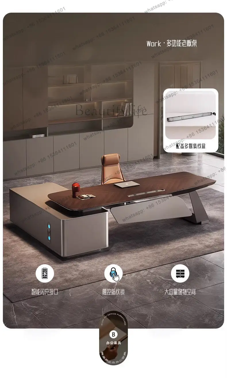 Light luxury high-end desk, simple modern leadership desk, president manager desk