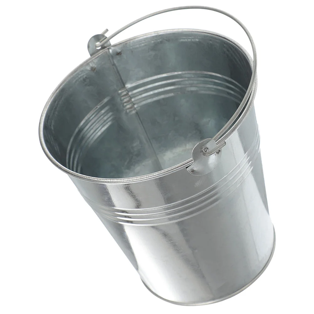 

Small Iron Bucket Ice Cube Trays Bar Tin Pail Popcorn Containers Metal Storage Holder Can Child