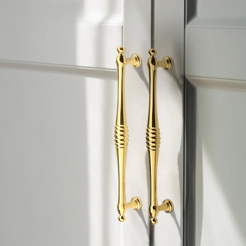 High-End Luxurious Cabinet Door Handles Golden Wardrobe Door Handles Swiss Gold Shoe Cabinet and Wine Cabinet Small Pull Handle