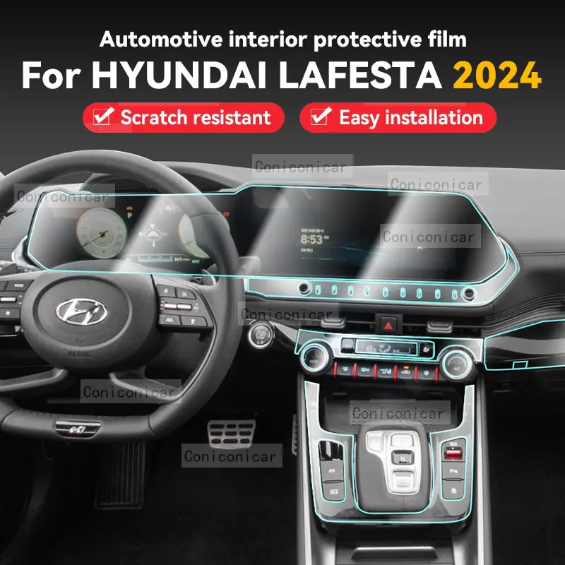 

For HYUNDAI LAFESTA 2024 Car Gearbox Panel Film Dashboard Protective Sticker Interior Anti-Scratch Film Accessories