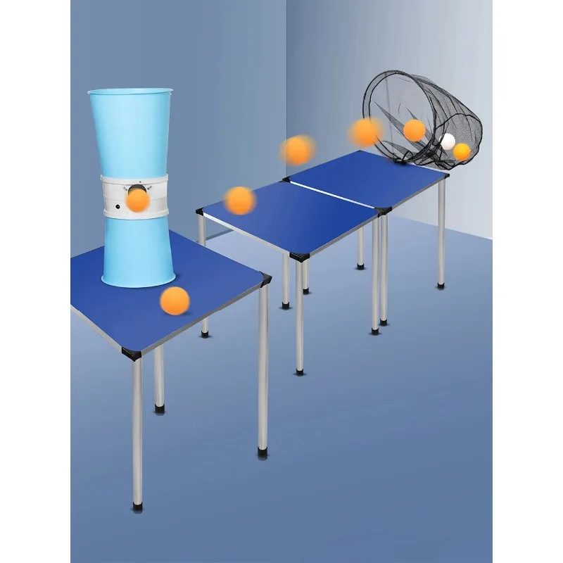 Automatic Table Tennis Robot Service Pitching Machine Portable Wireless Ping Pong Ball Training Machine Remote Control 0-100/MIN