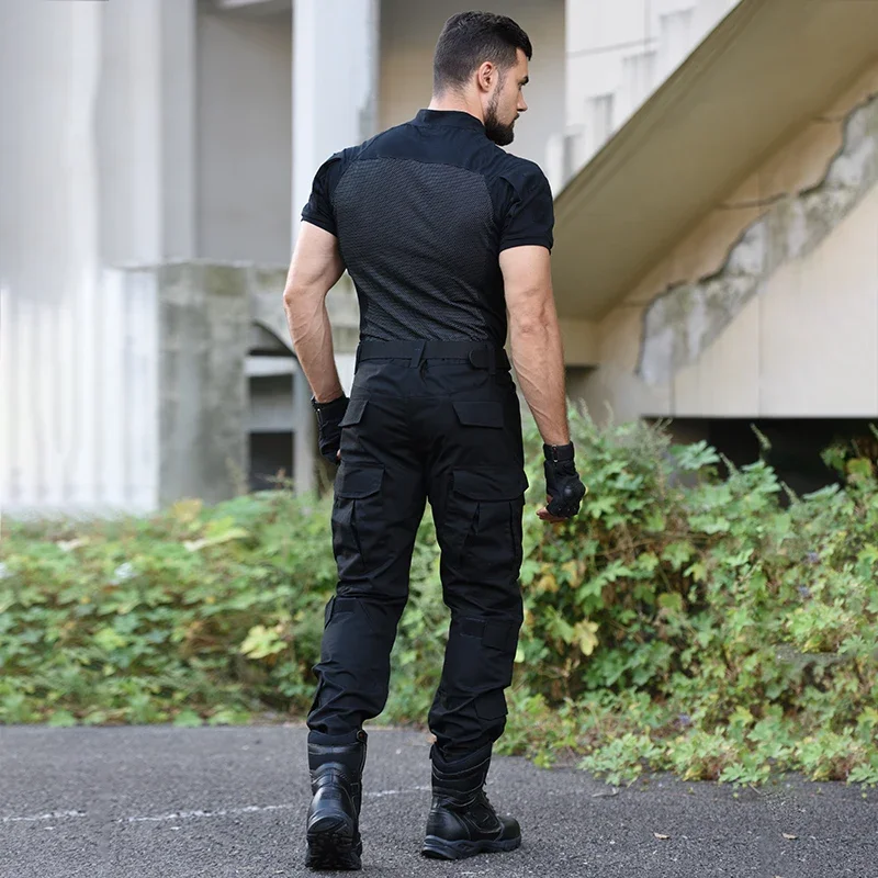 زي رياضي خارجي Airsoft الألوان ملابس العمل التكتيكية التمويه تي شيرت القتالية البضائع السراويل تسلق الدعاوى المشي لمسافات طويلة البدلة #4