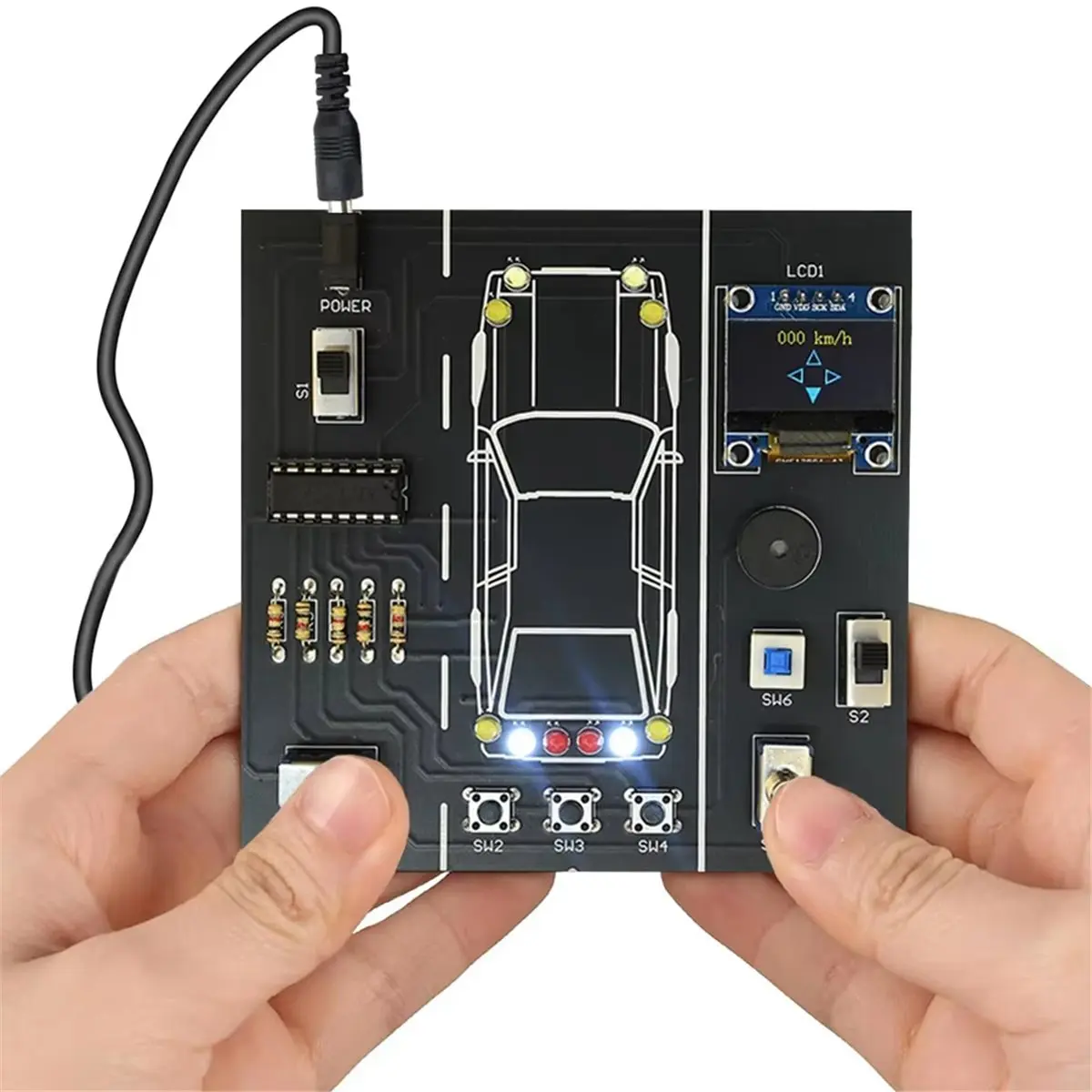 2026 New DIY Soldering Practice Kit Car Driving Simulator Electronic Project for Students Welding Practice with DIY Parts