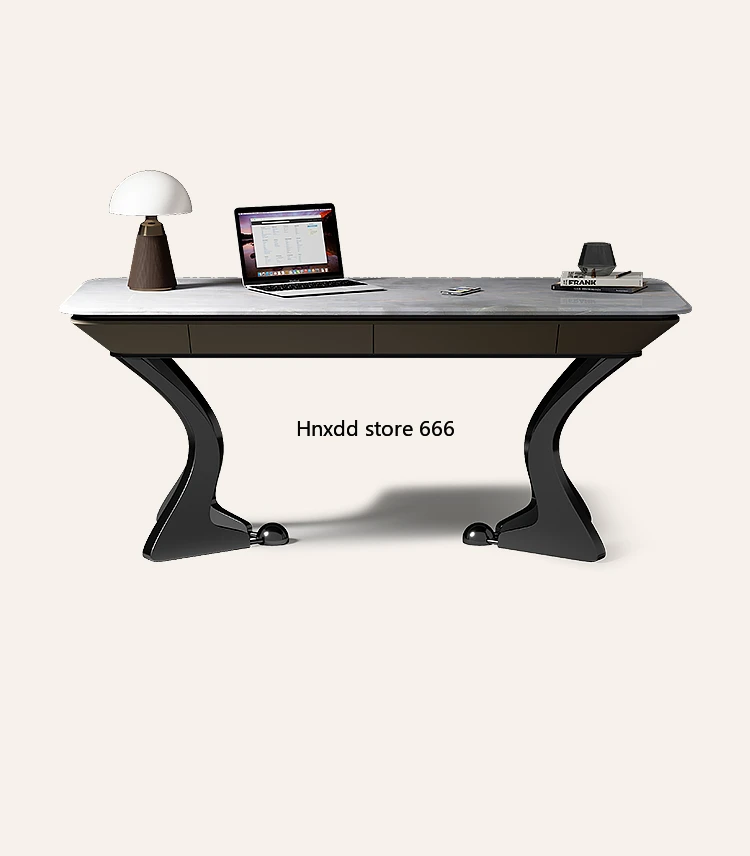 Italian minimalist natural marble desk