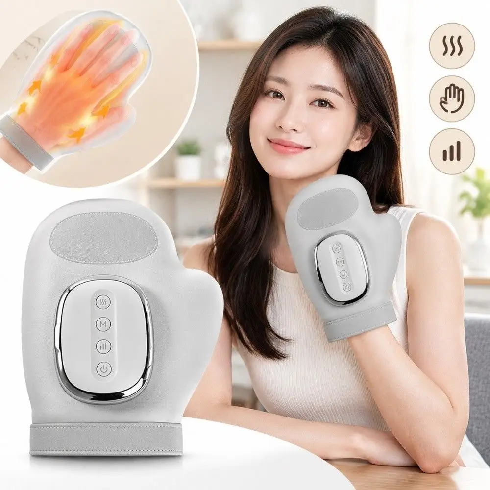 Hand Relaxation Lightweight Hand Massager Heat Air Compression Massager Finger Massager Portable Hand Care Massager Travel Use