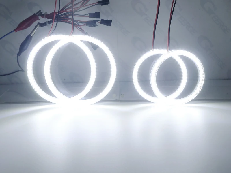 For Kia Sorento II XM 2009 2010 2011 2012 2013 Ultra Bright Switchback Day Light Turn Signal SMD LED Angel Eyes Kit Halo Rings